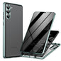 Privacy Full Cover Magnetic Metal Tempered Glass Phone Case, For Samsung Galaxy S23 5G, For Samsung Galaxy S23+ 5G, For Samsung Galaxy S23 Ultra 5G