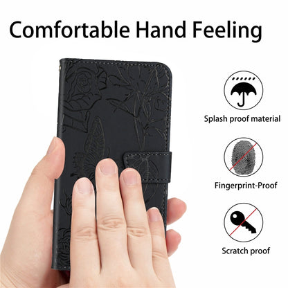 Skin Feel Butterfly Peony Embossed Leather Phone Case, For Google Pixel 7A, For Samsung Galaxy M14 5G