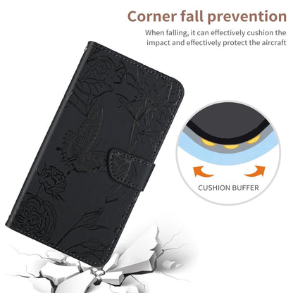 Skin Feel Butterfly Peony Embossed Leather Phone Case, For Google Pixel 7A, For Samsung Galaxy M14 5G