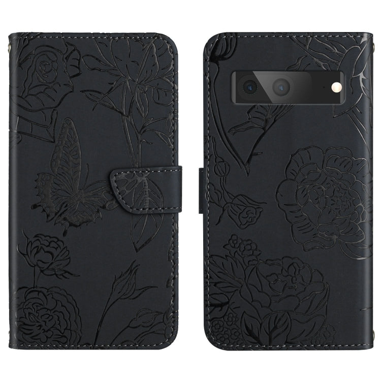 Skin Feel Butterfly Peony Embossed Leather Phone Case, For Google Pixel 7A, For Samsung Galaxy M14 5G