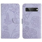 Skin Feel Butterfly Peony Embossed Leather Phone Case