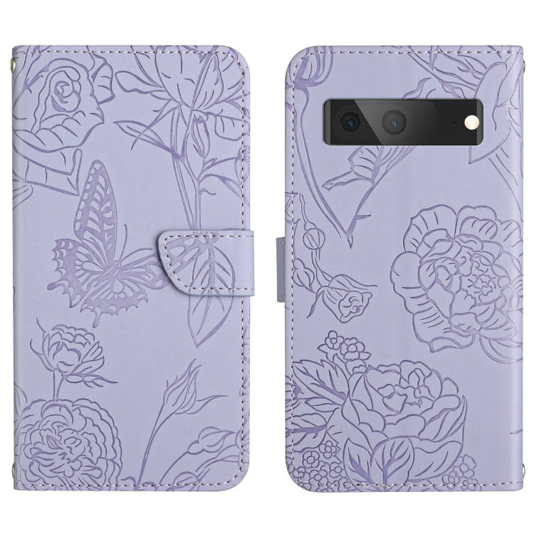 Skin Feel Butterfly Peony Embossed Leather Phone Case, For Google Pixel 7A, For Samsung Galaxy M14 5G
