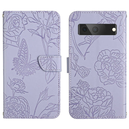 Skin Feel Butterfly Peony Embossed Leather Phone Case, For Google Pixel 7A, For Samsung Galaxy M14 5G