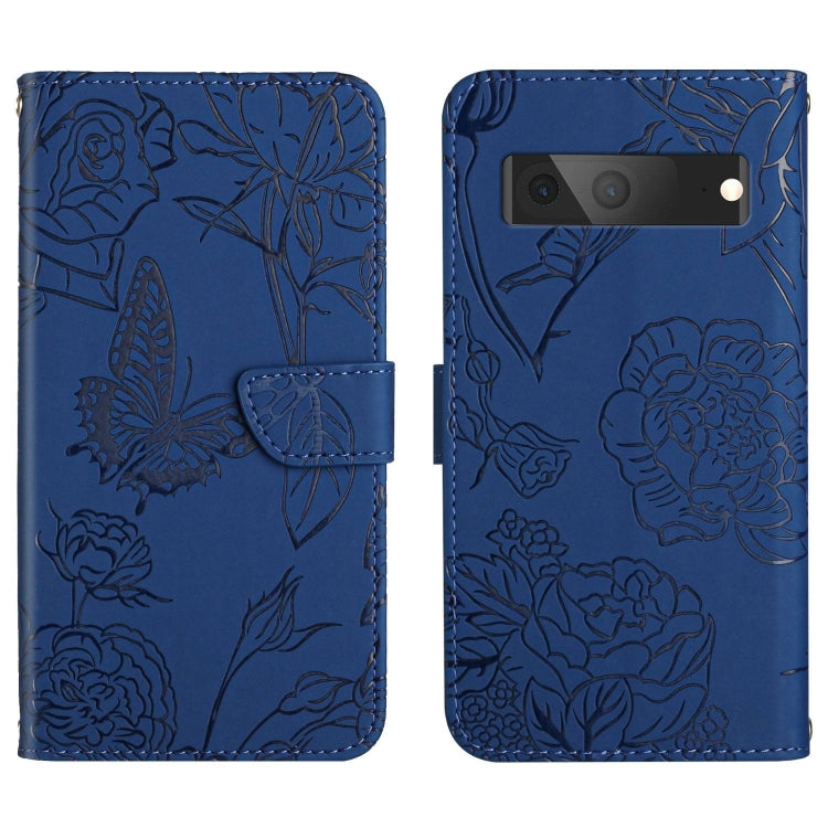 Skin Feel Butterfly Peony Embossed Leather Phone Case