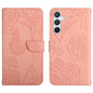 Skin Feel Butterfly Peony Embossed Leather Phone Case