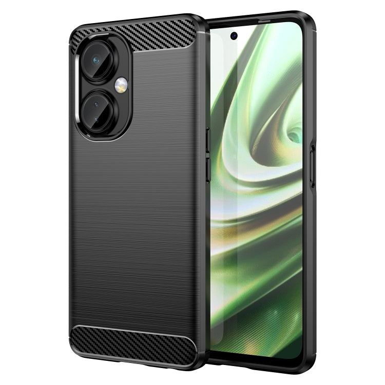 Brushed Texture Carbon Fiber TPU Phone Case