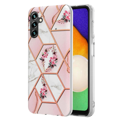 Splicing Marble Flower IMD TPU Phone Case