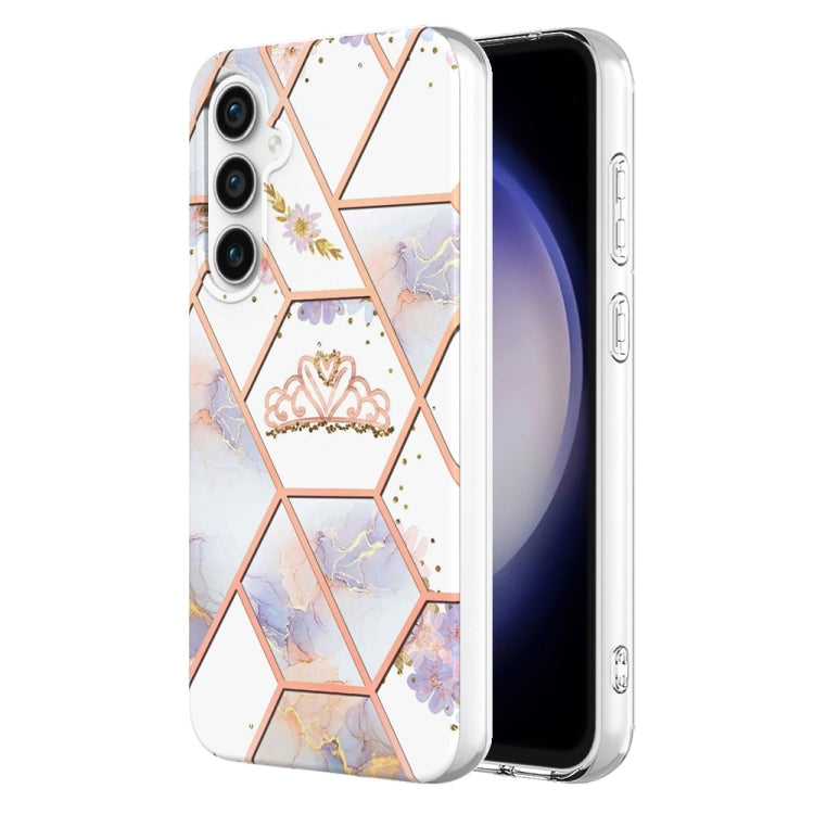 Splicing Marble Flower IMD TPU Phone Case