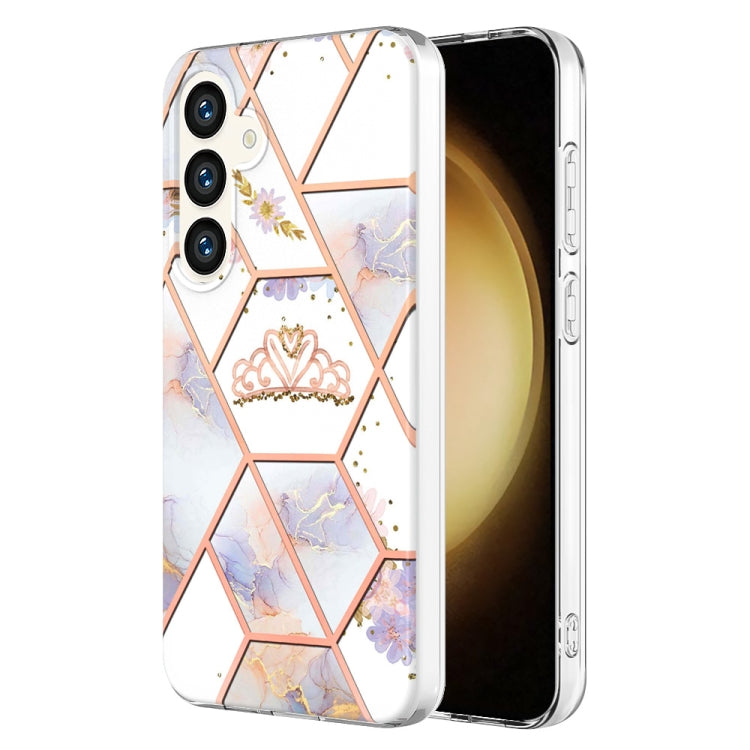 Splicing Marble Flower IMD TPU Phone Case