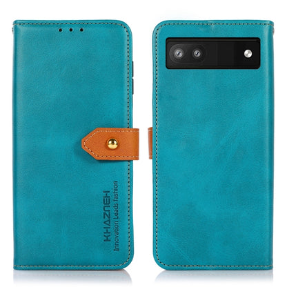 KHAZNEH Dual-color Cowhide Texture Flip Leather Phone Case