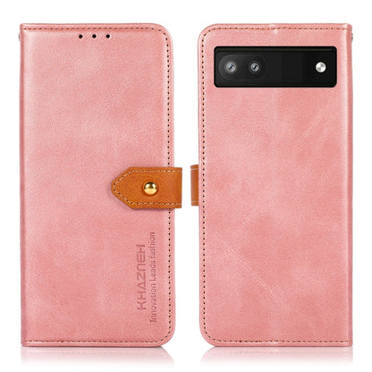 KHAZNEH Dual-color Cowhide Texture Flip Leather Phone Case