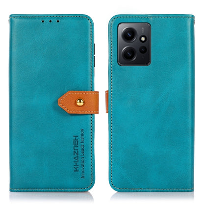 KHAZNEH Dual-color Cowhide Texture Flip Leather Phone Case