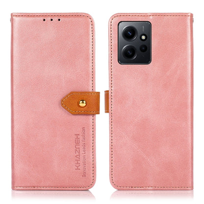 KHAZNEH Dual-color Cowhide Texture Flip Leather Phone Case