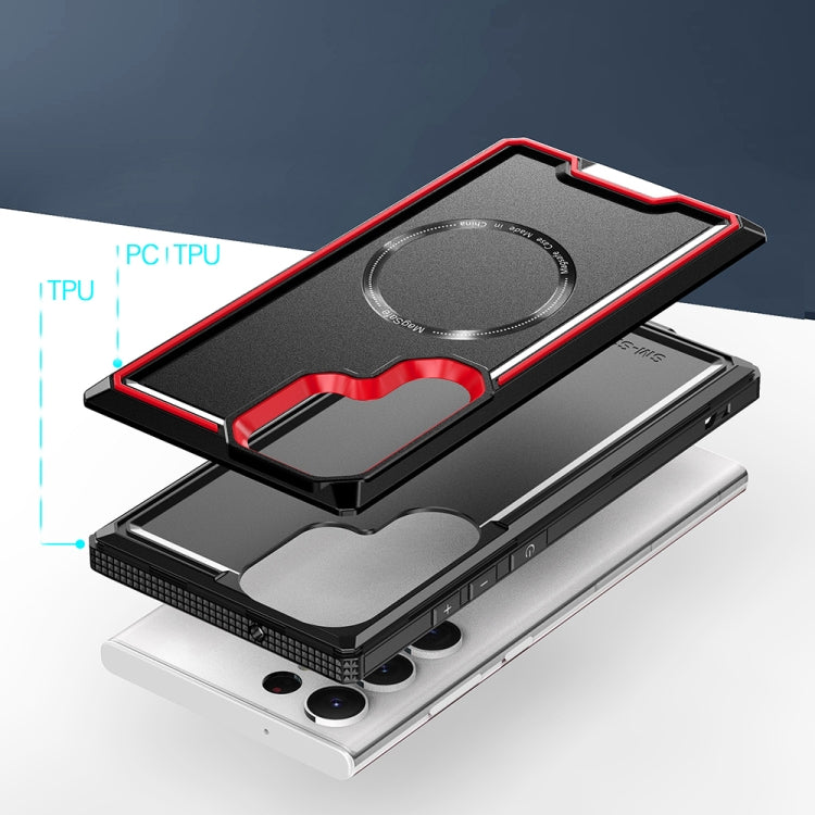 Armour Two-color MagSafe Magnetic TPU + PC Phone Case, For Samsung Galaxy S23+ 5G