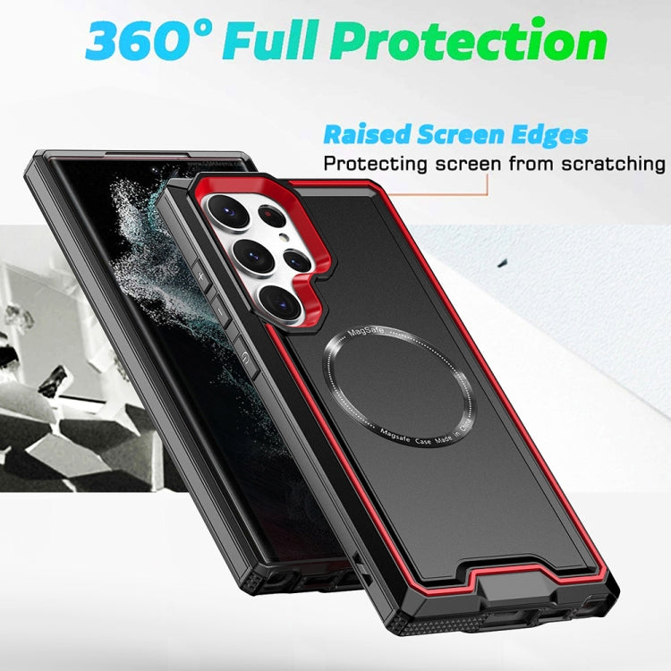 Armour Two-color MagSafe Magnetic TPU + PC Phone Case, For Samsung Galaxy S23+ 5G