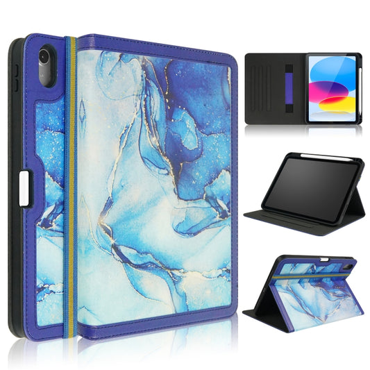 Marble Pattern Stitching Leather Tablet Case