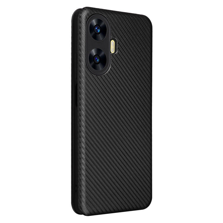 Carbon Fiber Texture Flip Leather Phone Case