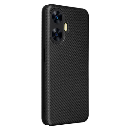 Carbon Fiber Texture Flip Leather Phone Case