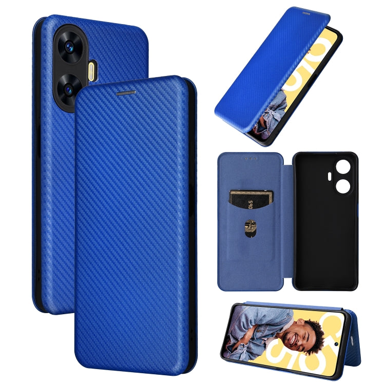 Carbon Fiber Texture Flip Leather Phone Case