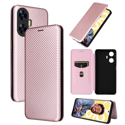 Carbon Fiber Texture Flip Leather Phone Case