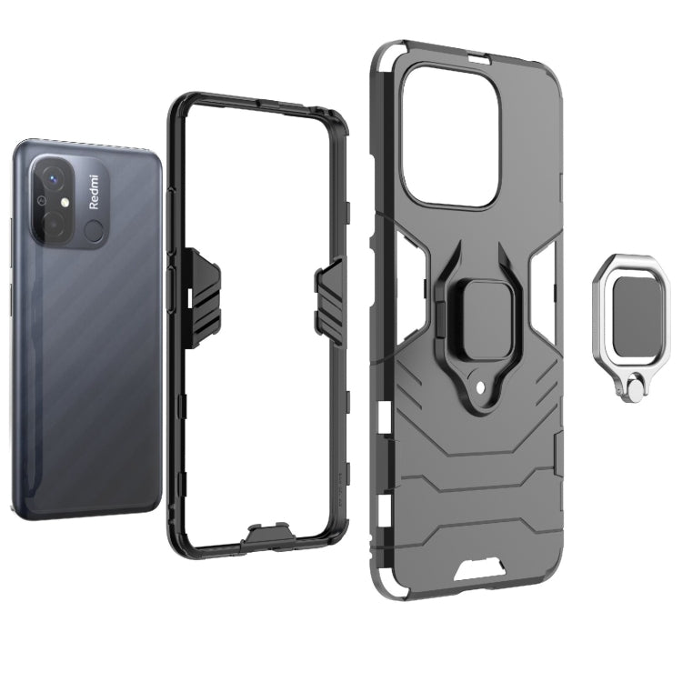 Magnetic Ring Holder PC + TPU Phone Case, For Xiaomi Redmi 12C