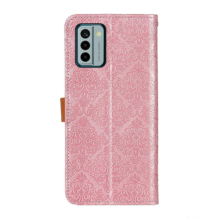 European Floral Embossed Leather Phone Case