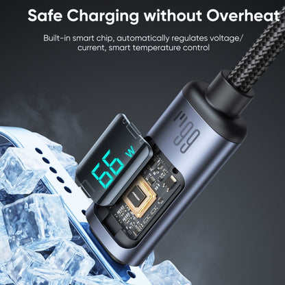 JOYROOM S-AC066A16 6A USB to USB-C / Type-C Digital Display Fast Charging Data Cable, USB to Type-C