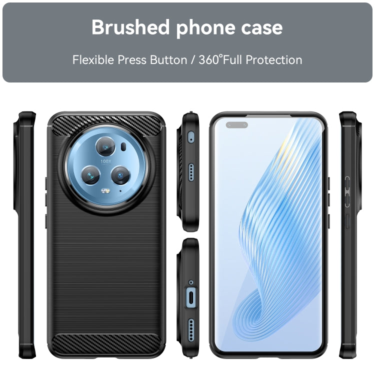 Brushed Texture Carbon Fiber TPU Phone Case