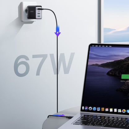 JOYROOM TCG02 Gallium Nitride 67W Dual USB+Dual USB-C/Type-C Multi-Port Charger Set, EU Plug