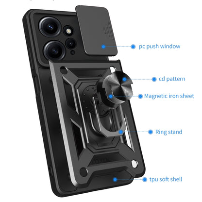 Sliding Camera Cover Design Phone Case, For Xiaomi Redmi Note 12 4G Global
