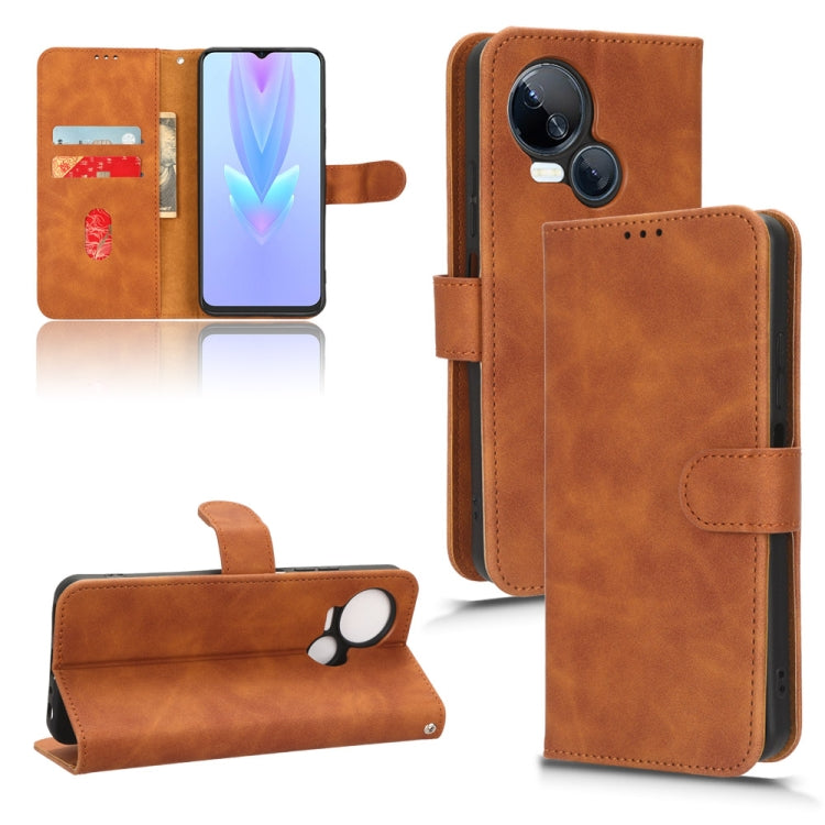 Skin Feel Magnetic Flip Leather Phone Case