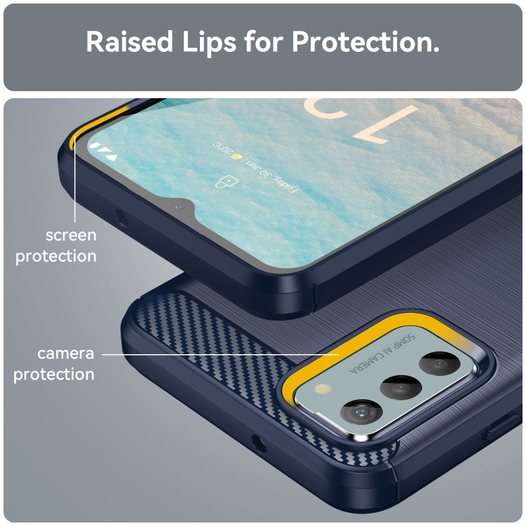 Brushed Texture Carbon Fiber TPU Phone Case