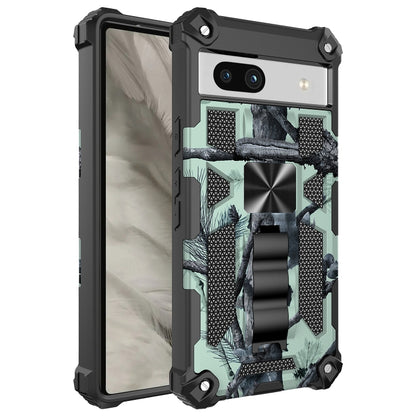 Camouflage Armor Kickstand TPU + PC Magnetic Phone Case