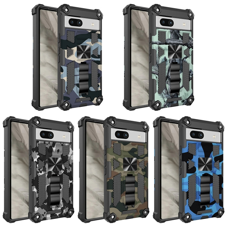 Camouflage Armor Kickstand TPU + PC Magnetic Phone Case