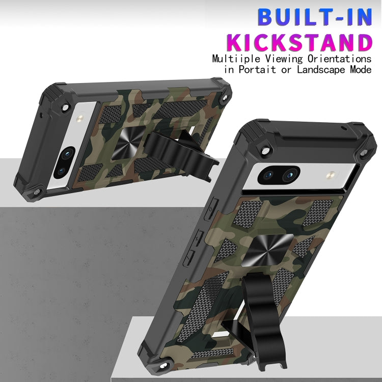 Camouflage Armor Kickstand TPU + PC Magnetic Phone Case