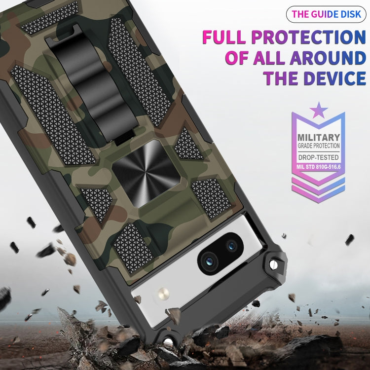 Camouflage Armor Kickstand TPU + PC Magnetic Phone Case