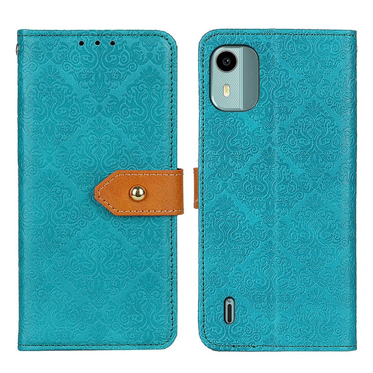 European Floral Embossed Flip Leather Phone Case