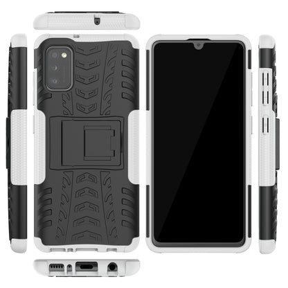 Tire Texture Shockproof TPU + PC Protective Case with Holder, For Samsung Galaxy A41 EU Version