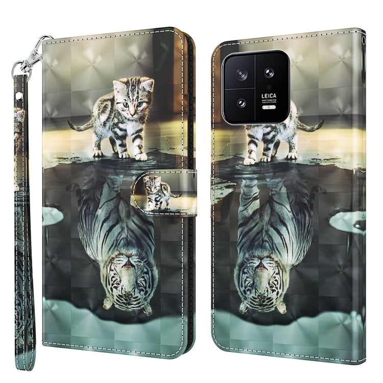 3D Painting Pattern Flip Leather Phone Case, Series 2