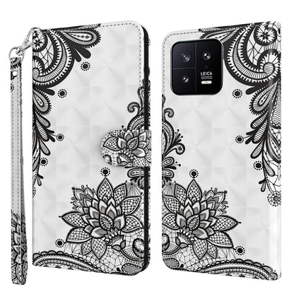 3D Painting Pattern Flip Leather Phone Case, Series 2