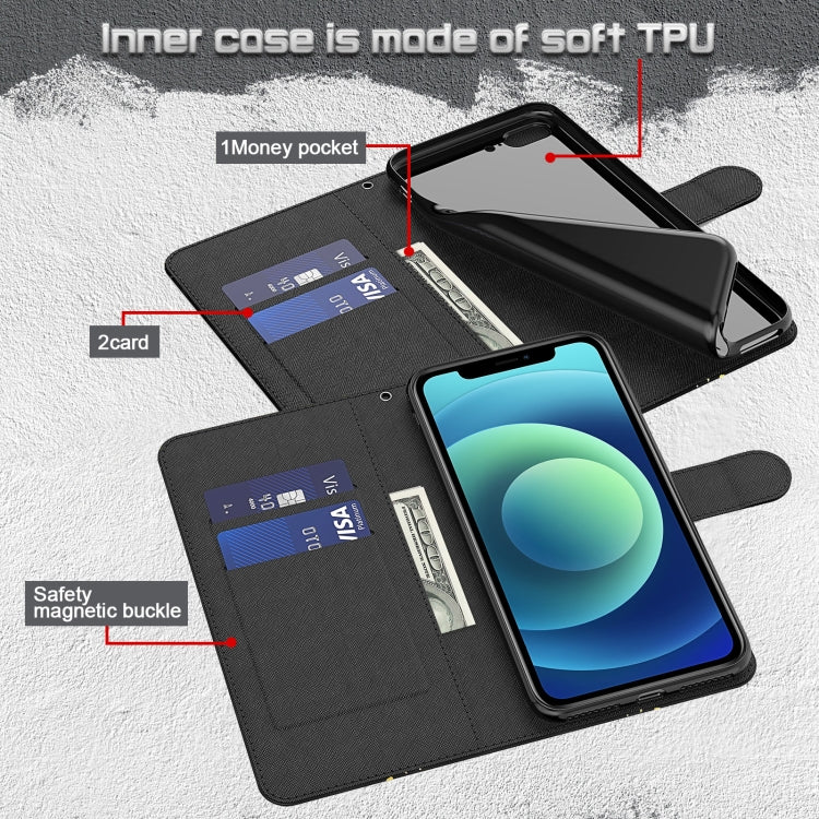 3D Painting Pattern Flip Leather Phone Case, Series 2