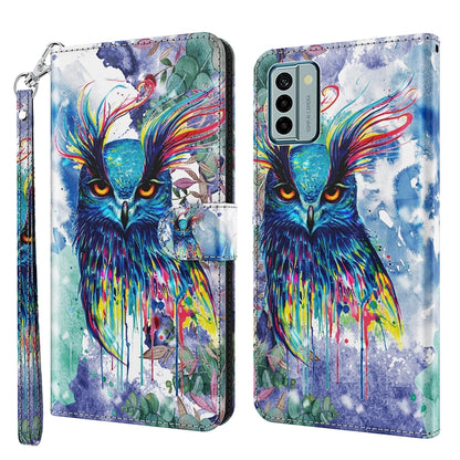 3D Painting Pattern Flip Leather Phone Case, Series 2