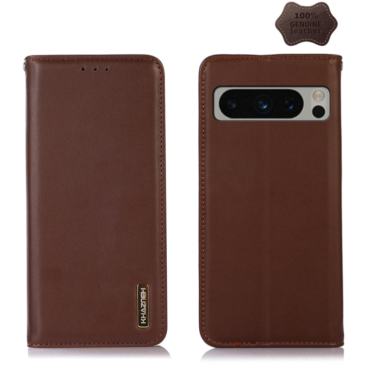 KHAZNEH Nappa Top Layer Cowhide Leather Phone Case, For Google Pixel 8, For Google Pixel 8 Pro