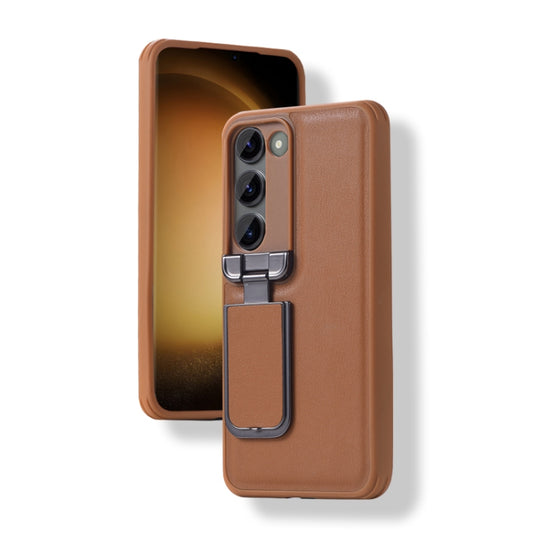 Lens Flip Cover TPU+PU Phone Case