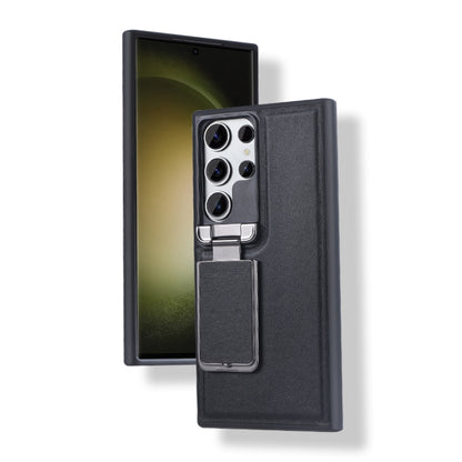 Lens Flip Cover TPU+PU Phone Case, For Samsung Galaxy S23 Ultra 5G