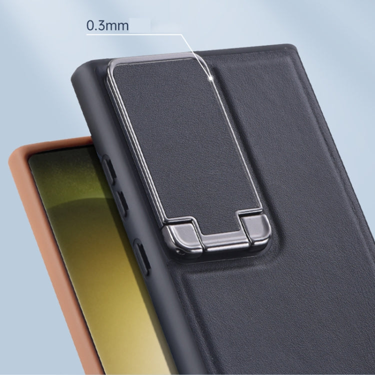 Lens Flip Cover TPU+PU Phone Case, For Samsung Galaxy S23 Ultra 5G