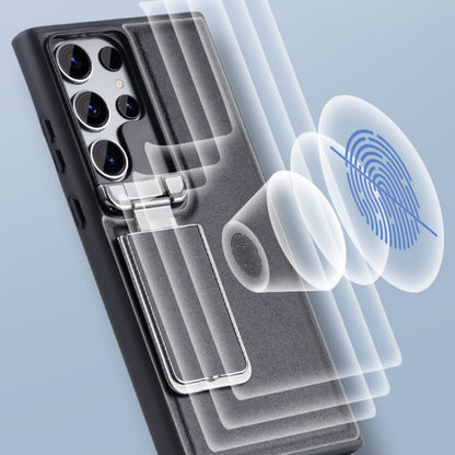 Lens Flip Cover TPU+PU Phone Case, For Samsung Galaxy S23 Ultra 5G