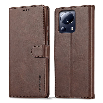 LC.IMEEKE Calf Texture Horizontal Flip Leather Case