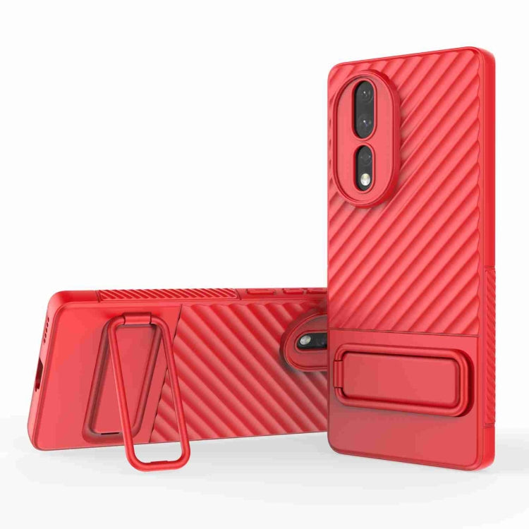 Wavy Texture TPU Phone Case with Lens Film