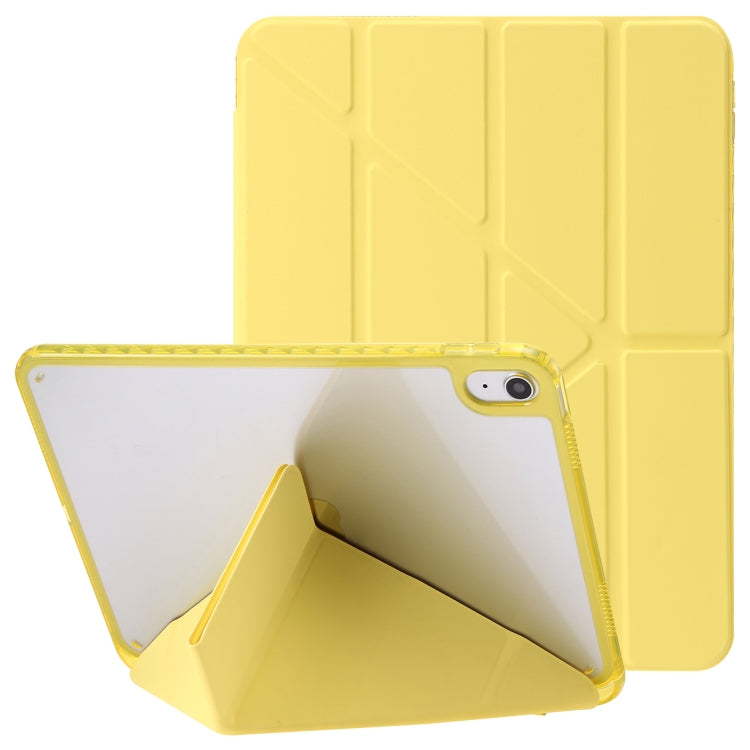 Clear Acrylic Deformation Leather Tablet Case, For iPad 10th Gen 10.9 2022, For iPad Pro 12.9 2022 / 2021 / 2020